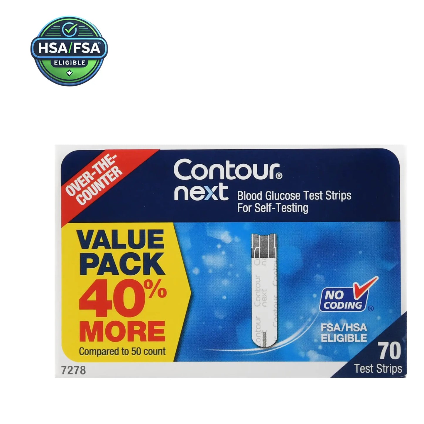 Contour® Next Blood Glucose Test Strips - Accurate and reliable diabetic testing strips for monitoring blood sugar levels. Compatible with Contour® Next glucose meters. Get accurate results with every use.