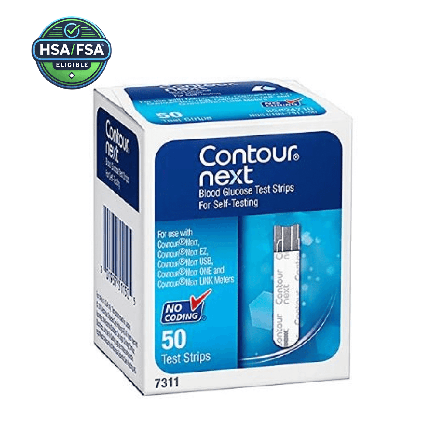 Contour® Next Blood Glucose Test Strips - Case (50 Strips/Box, 24 Boxes/Case)