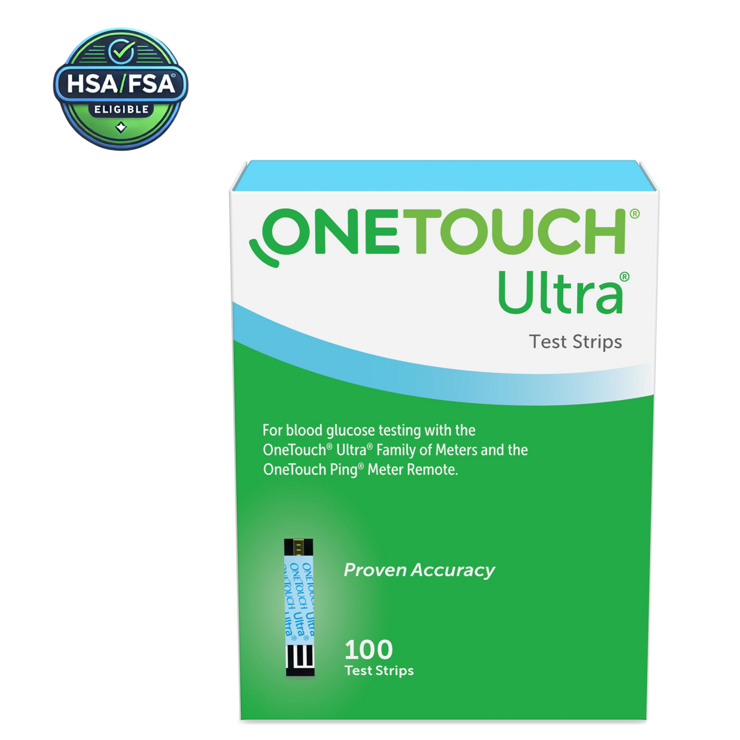 Diabetic product: OneTouch® Ultra® Blue Blood Glucose Test Strip, for accurate blood glucose testing