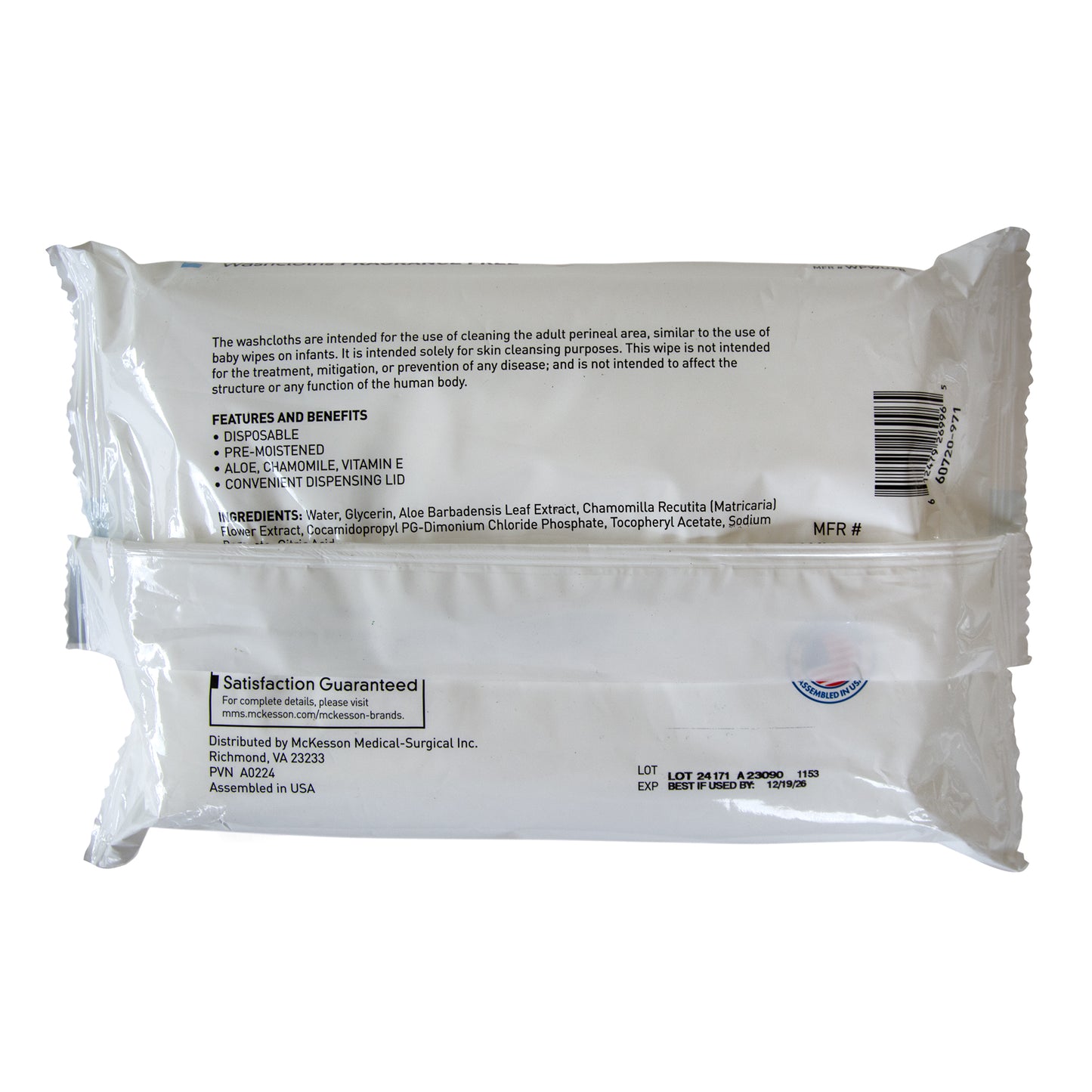 McKesson Fragrance-Free Washcloths