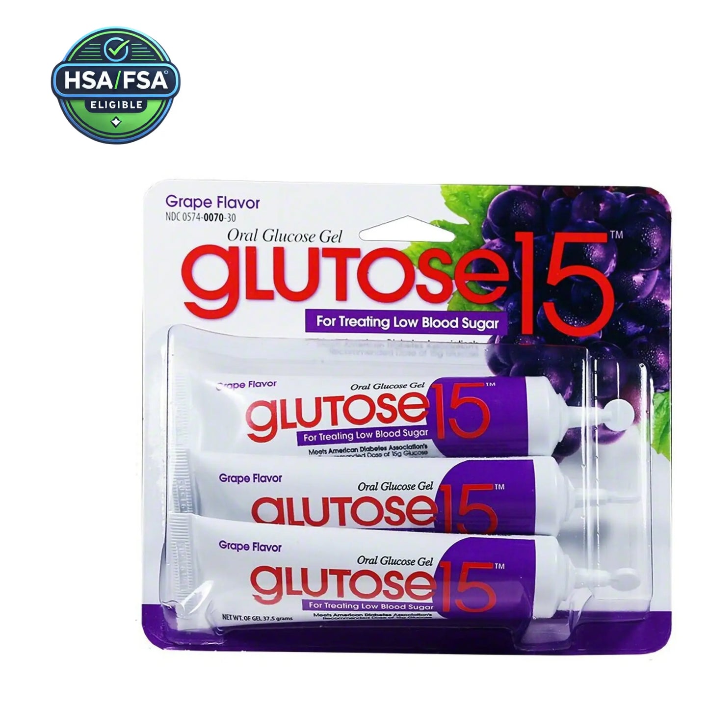 Glutose 15™ Grape Glucose Supplement - Essential Diabetic Product for Blood Sugar Support