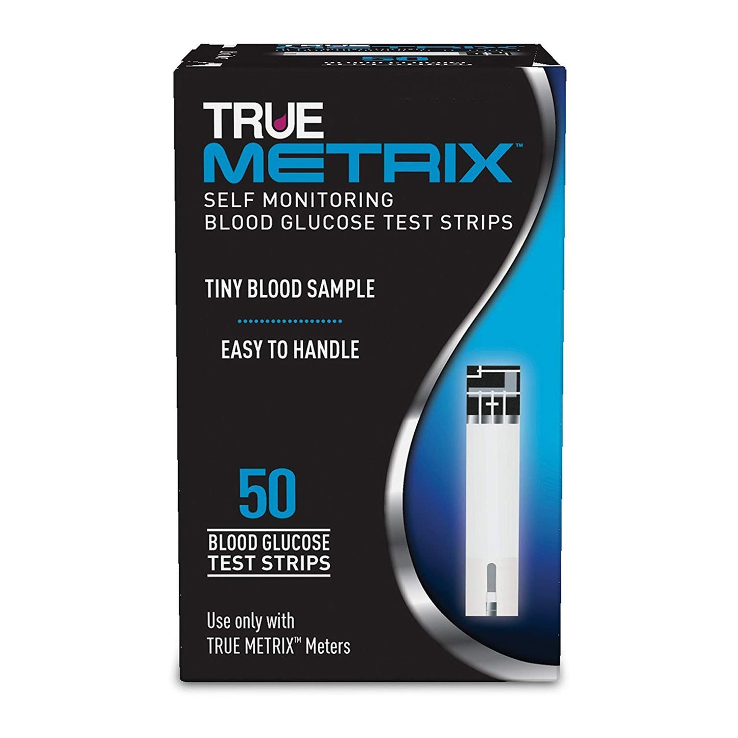 "Truemetrix® Blood Glucose Test Strip for accurate diabetic testing, compatible with Truemetrix® Blood Glucose Monitoring Systems. Keep your glucose levels in check with this reliable and convenient testing strip."
