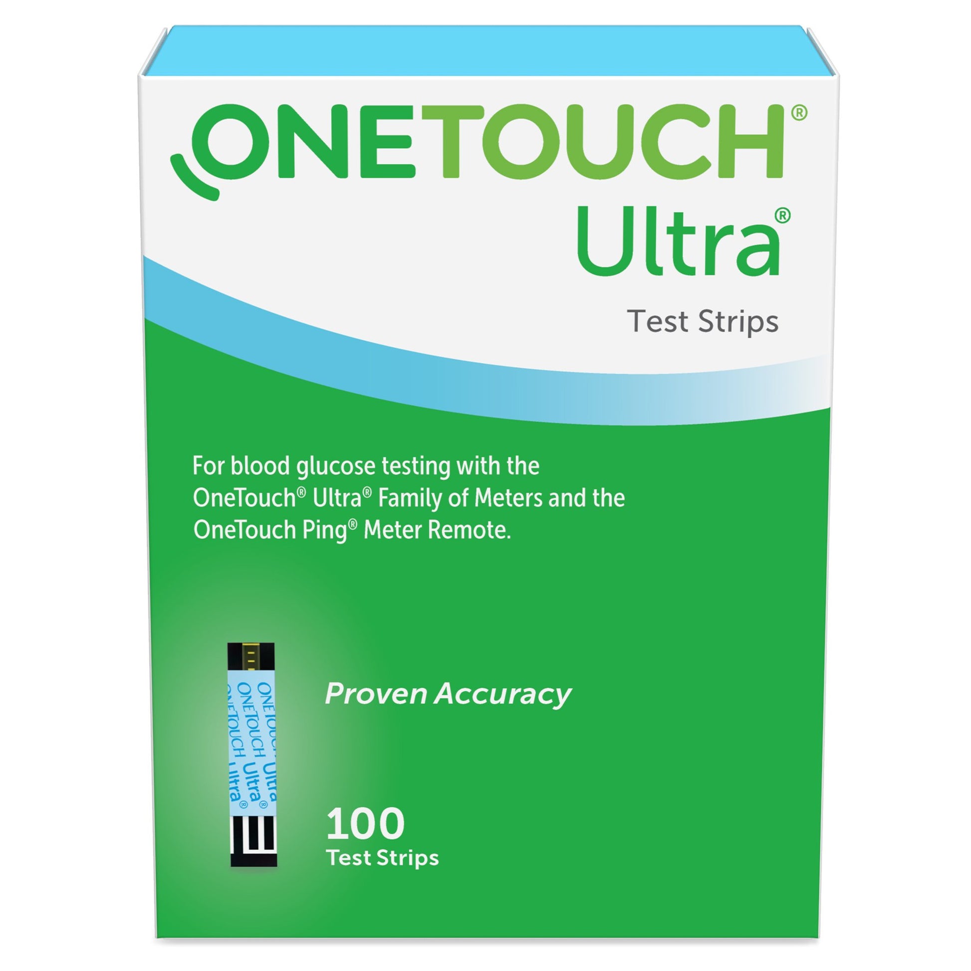 OneTouch® Ultra® Blue Blood Glucose Test Strip for Diabetics - Accurate and Reliable Testing for Blood Glucose Levels