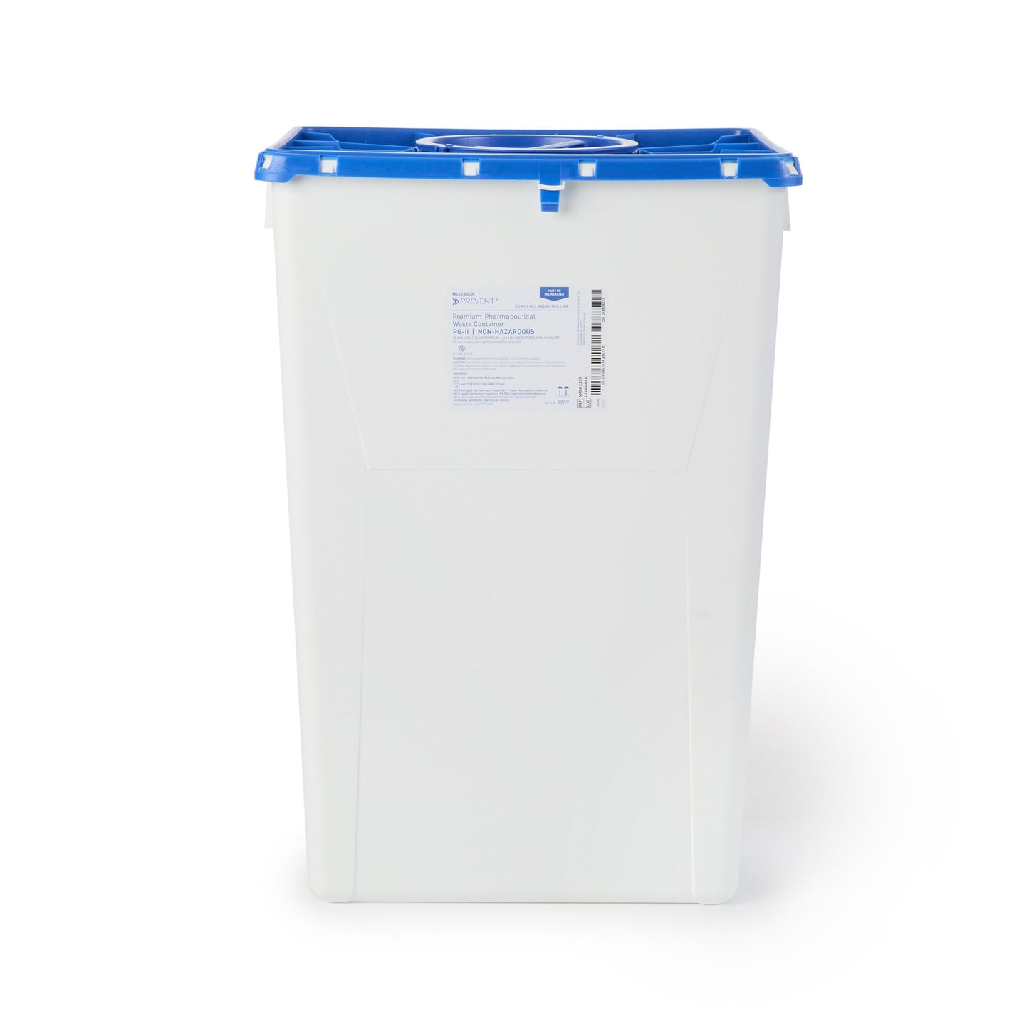 "McKesson Prevent Pharmaceutical Waste Container, 18 Gallon, 24-3/5 x 17-3/10 x 13 Inch, ideal for diabetic supplies disposal"