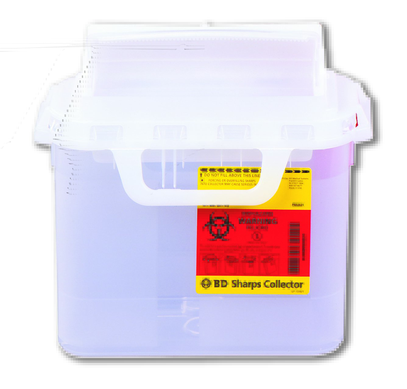 "BD Sharps Container 5.4 Quart for Diabetics - Large Capacity, Durable Design - Dimensions 11-7/10 x 16-3/5 x 4-1/2 Inch"
