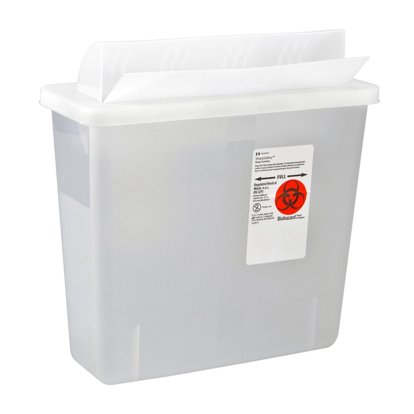 "In-Room™ Multi-purpose Sharps Container, 3 Gallon, 16¼ x 13¾ x 6 Inch - Ideal storage solution for diabetic sharps waste in healthcare settings"
