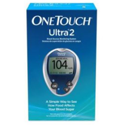 "Diabetic Blood Glucose Meter OneTouch Ultra® 2 with 5 Second Results, Stores up to 500 Results, No Coding Required - Optimized for Easy Monitoring and Management of Blood Sugar Levels"