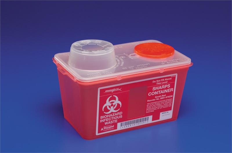 "Diabetic product: Monoject™ Multi-purpose Sharps Container, 3-1/2 Gallon, 17-7/10 x 6¾ x 10½ Inch - ideal storage solution for disposing of diabetic needles and other sharps waste"