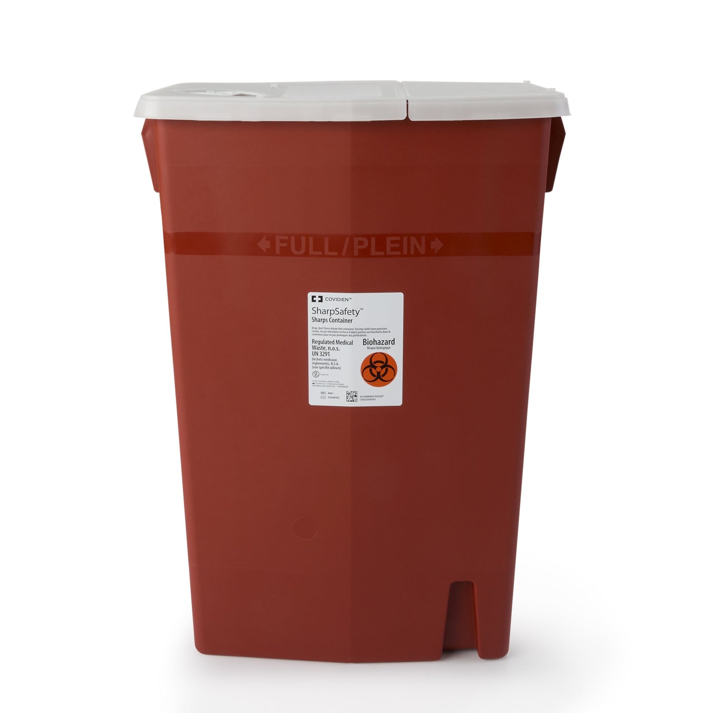 "SharpSafety™ Multi-purpose Sharps Container 18 Gallon for Diabetics - Durable and spacious sharps disposal container with 26 x 18¼ x 12¾ inch dimensions, ideal for safe and convenient disposal of diabetes-related medical waste. Order now!"
