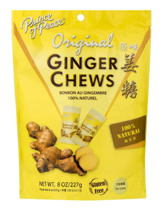 🧡 Prince of Peace Original Ginger Chews – 100% Natural, Gluten-Free, 8 oz (227g)