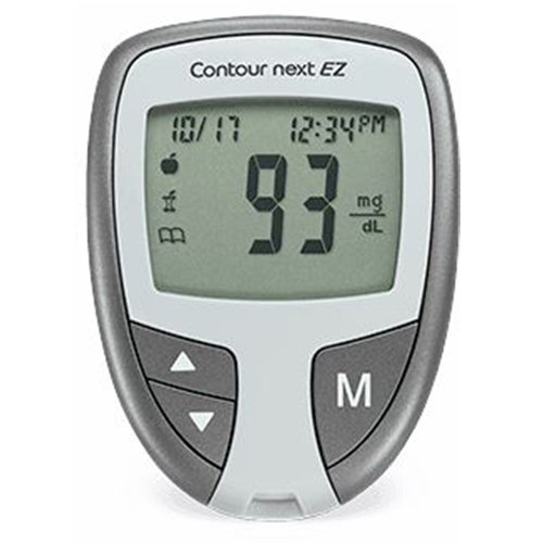 "Blood Glucose Contour Next Ez (4/Cs) - Accurate and convenient diabetic testing kit for monitoring blood glucose levels. Includes 4 test strips for easy and reliable results."