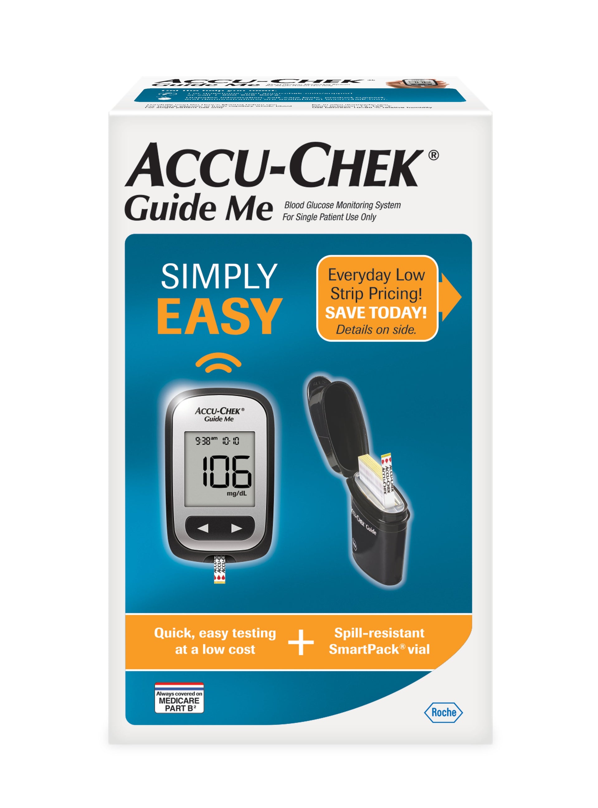 Accu-Chek® Blood Glucose Meter Self Test Kit - Case (10 Kits/Case)