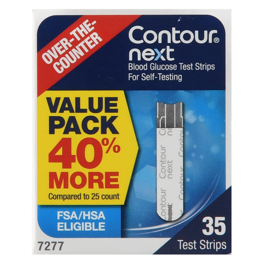 "Blood Glucose Test Strips Contour Next 35 Strips per Pack for accurate diabetes testing"