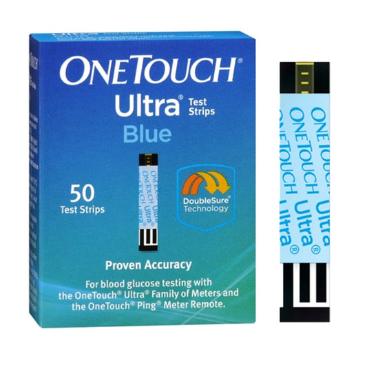 "Diabetic product: Blood Glucose Test Strips OneTouch Ultra with 50 strips per pack for accurate testing"